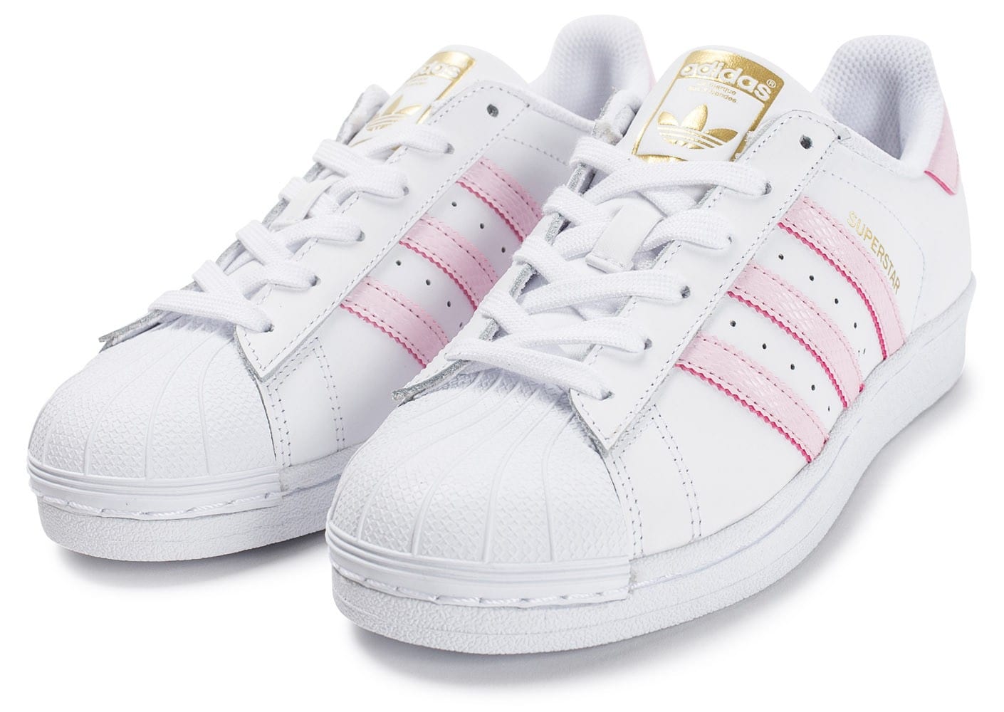basket adidas rose et blanche