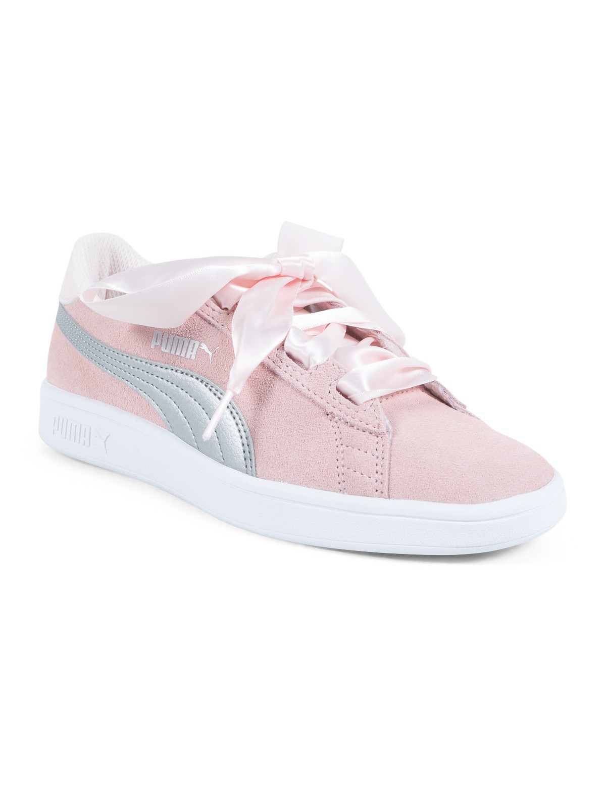 basket puma noir et rose